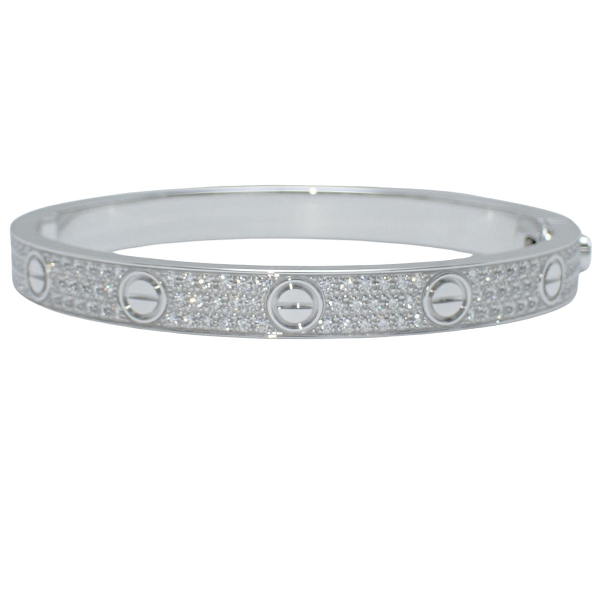 LOVE ブレスレット ダイヤモンド ホワイトゴールド K18WG 17 47.2g