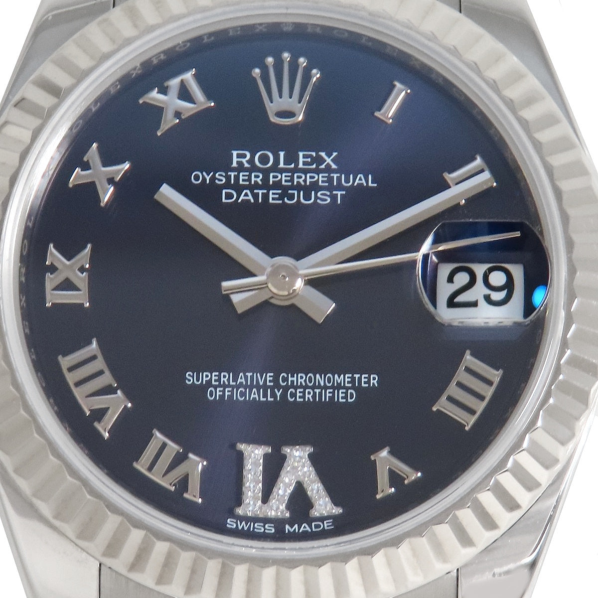 Datejust, Diamond Bezel, VI Diamonds, 278274G, SS, Aubergine, Automatic, Women's