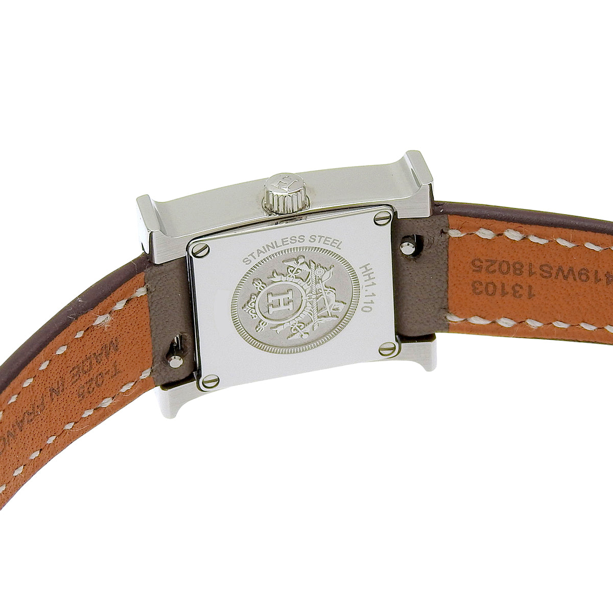 H Watch HH1.110 SS/Leather White Quartz Women's