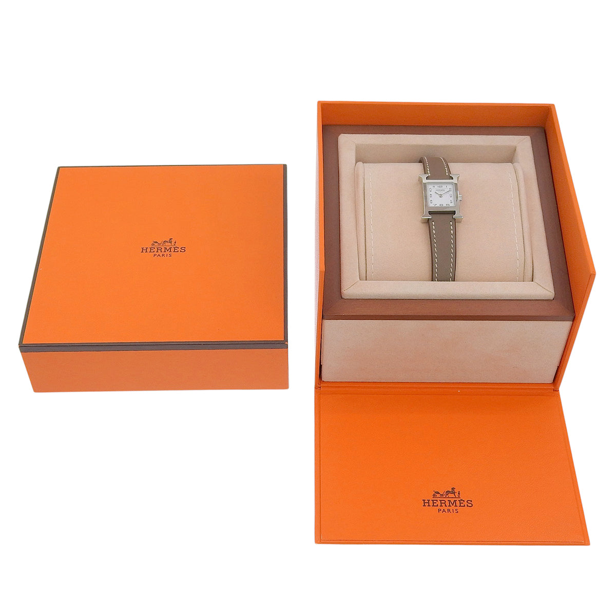 H Watch HH1.110 SS/Leather White Quartz Women's